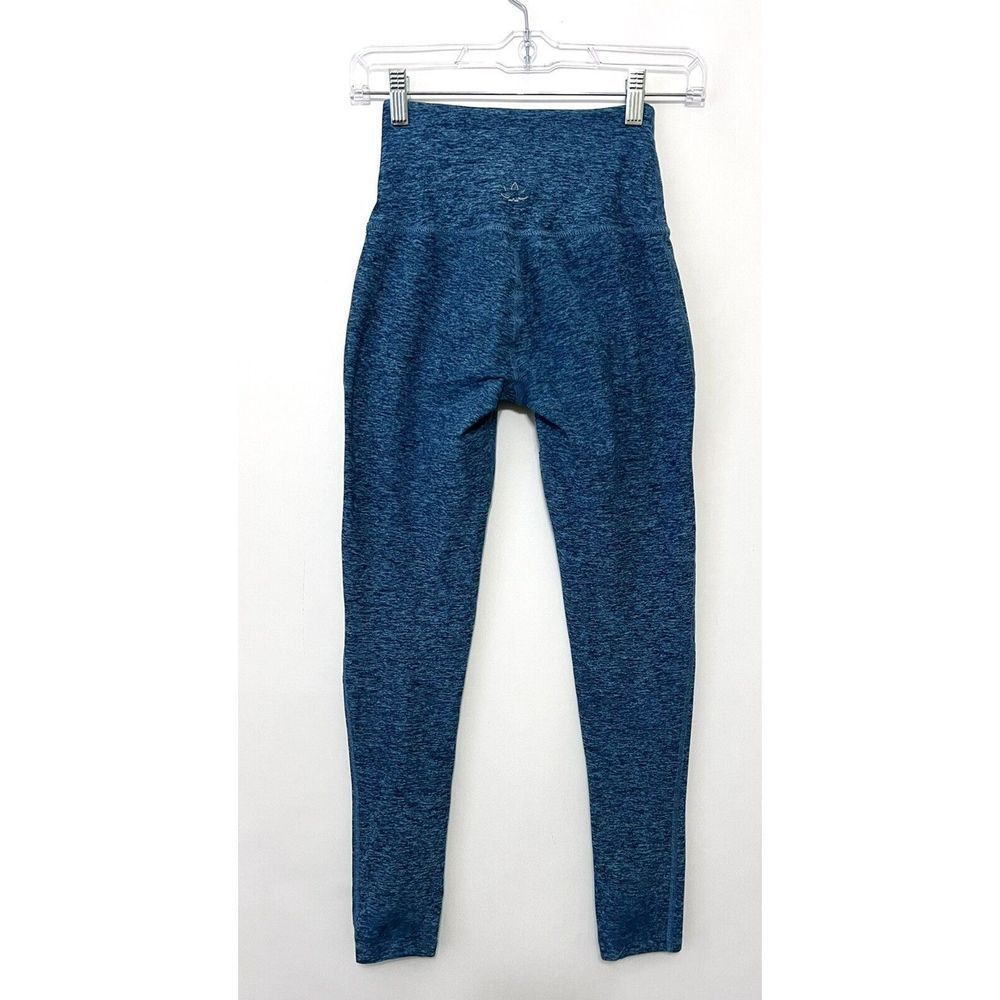 Beyond Yoga Space Dye Blue Slant Stripe Sheer panel leggings Xs - Picture 2 of 9